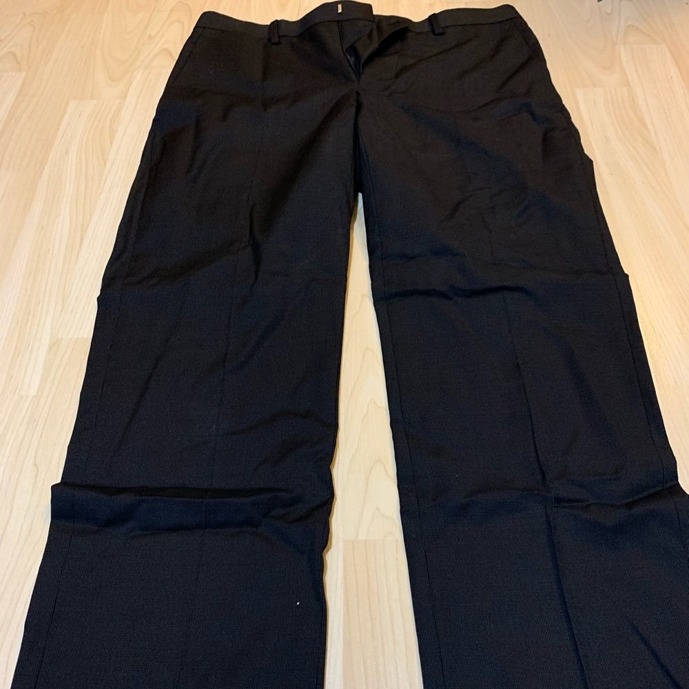 DKNY Men’s 100% Wool Black Dress Pants - 30Wx28L (ALTERED)